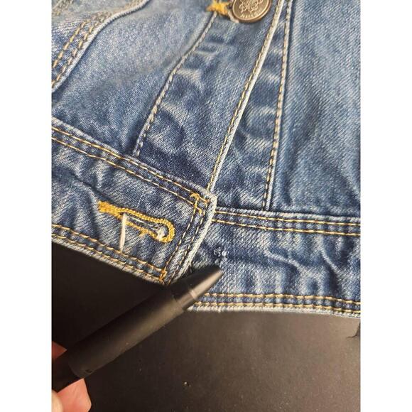 Kidscool Space Blue Sequin Shoulder Denim Jean Jacket Kids Size 4/5 - Picture 5 of 8